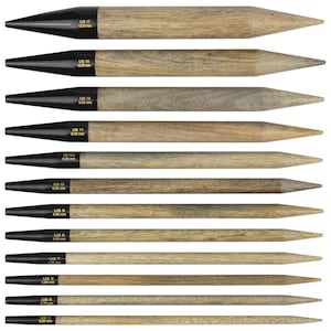 LYKKE  DRIFTWOOD 3.5" interchangeable wooden needle tips
