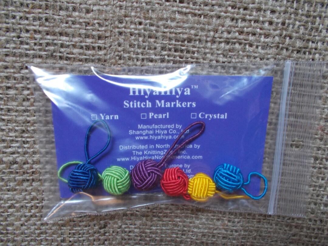 Hiyahiya Stitch Markers, Yarn Ball Stitch Markers, Rainbow Stitch
