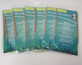 HiyaHiya Bamboo Fixed Circular needles, 2-10 mm, 40", 100cm