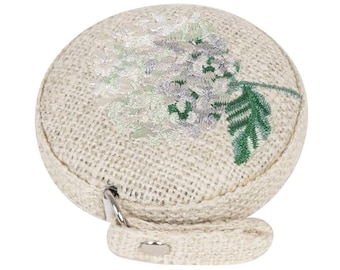 Embroidered Hydrangea measuring tape, 150cm, 60 inches