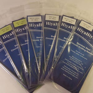 HiyaHiya Stainless Steel Circular Knitting needles, 0.7-7.5 mm, 80 cm/32 image 5