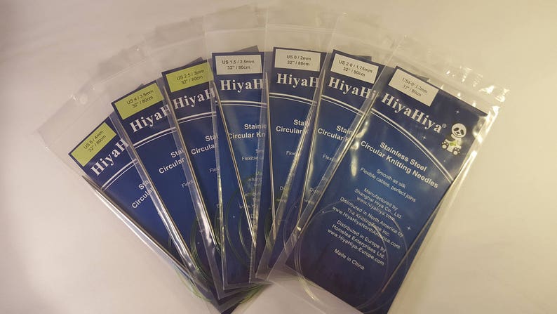 HiyaHiya Stainless Steel Circular Knitting needles, 0.7-7.5 mm, 80 cm/32 image 5