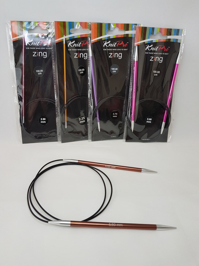 KnitPro Zing Circular needles, 100 cm, various sizes 2-12 mm image 4