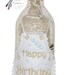 ITH Happy Birthday Bottle Apron Machine Embroidery Design Pattern 4x4 by Titania Creations. Instant Download