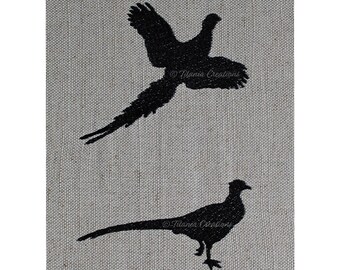 Pheasant Silhouette Etsy
