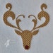 Embossed Reindeer Machine Embroidery Design Pattern for 4x4 hoops by Titania Creations. Instant Download