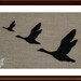 Ducks Silhouette Machine Embroidery Design Pattern for 4x4 and 5x7 hoops by Titania Creations. Instant Download