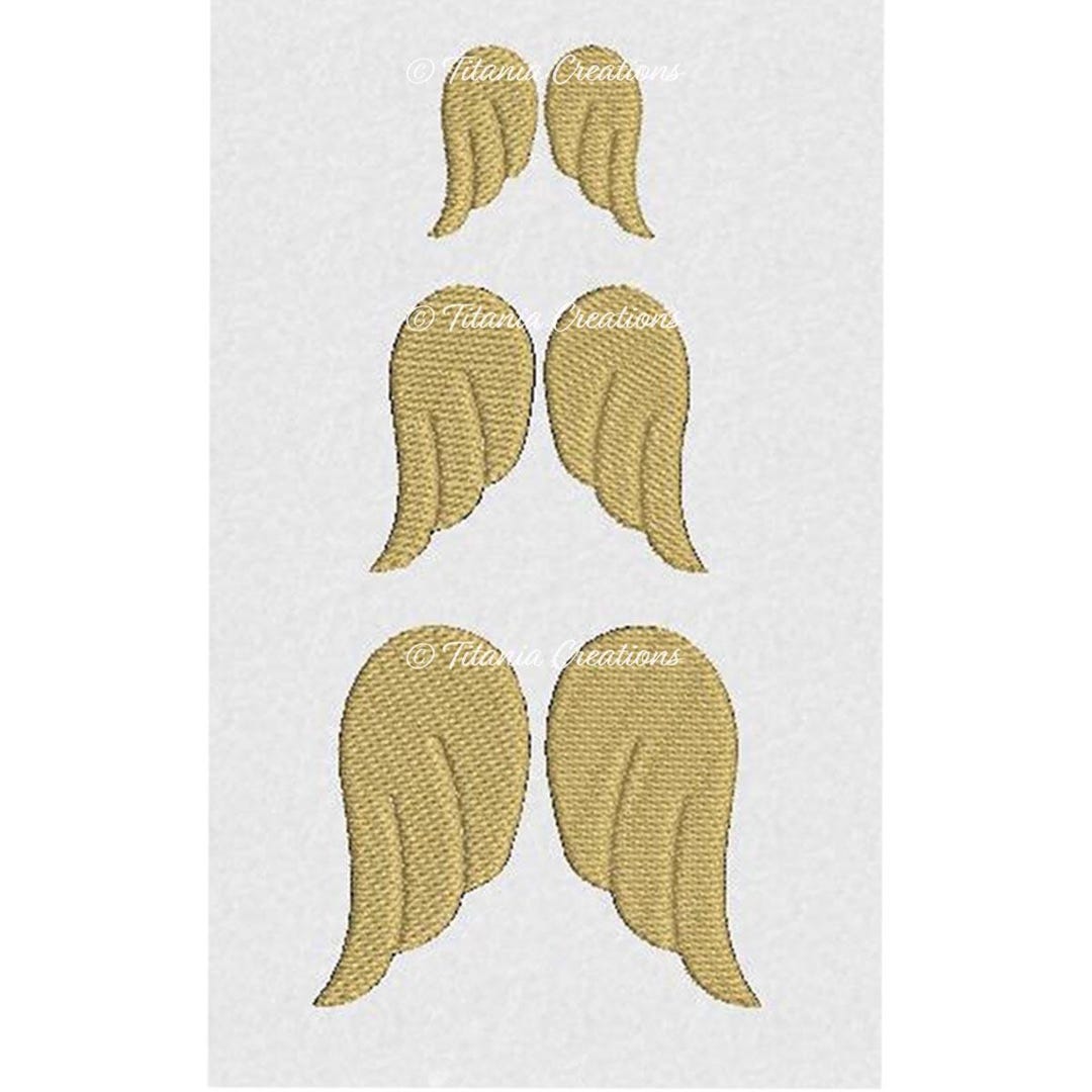 Mini Angel Wings Machine Embroidery Design Pattern Three Sizes Included ...