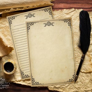 Páginas imprimíveis do Livro das Sombras em Branco. Diário. Pagão. Bruxaria. Grimório. Download digital instantâneo.