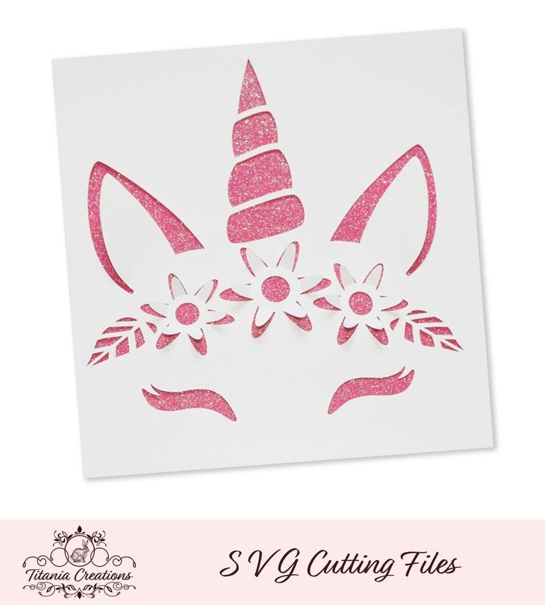 Download Unicorn Face 3D Pop Up SVG File by Titania Creations Instant | Etsy