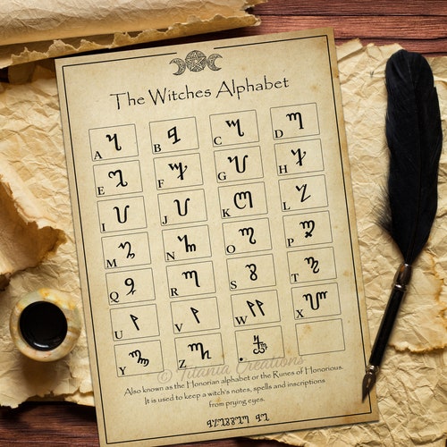 The Witches Alphabet Printable Pages. Pagan. Witchcraft. Book Etsy