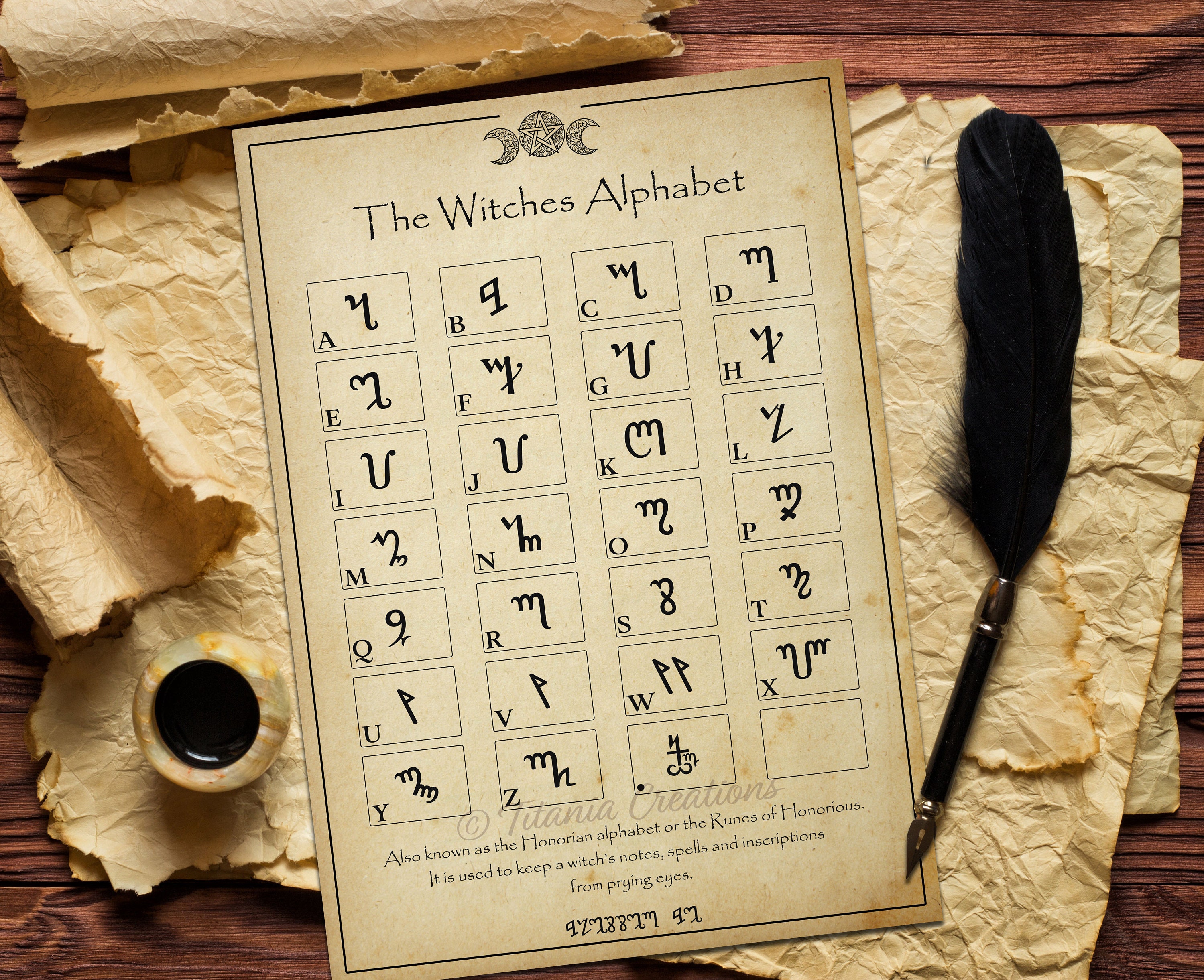 The Witches Alphabet Printable Pages. Pagan. Witchcraft. Book Etsy UK