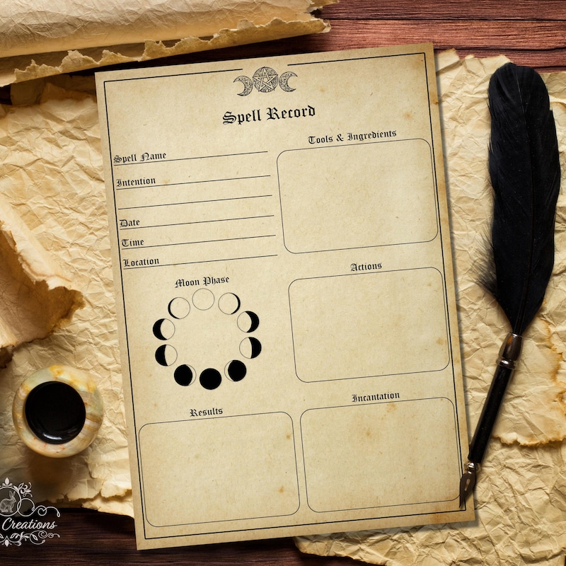 Dnd Spell Page Art - Etsy