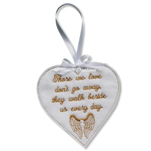 ITH Those We Love Angel Wings Memory Heart 4x4 Machine Embroidery Design Pattern  4x4 Hoop by Titania Creations, Instant Download.