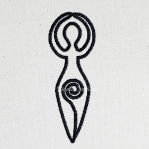 Spiral Goddess Pagan Wiccan Machine Embroidery Design For 4x4 5x7 Hoop Sizes. Instant Download by Titania creations