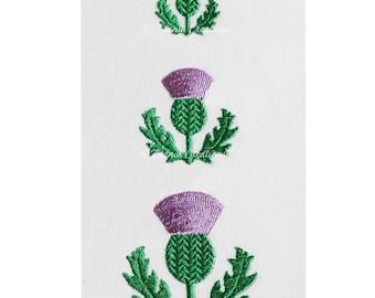 Mini Thistle Machine Embroidery Design Pattern Three sizes Included by Titania Creations, Instant Download.