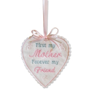 ITH First My Mother Heart Machine Embroidery Design Pattern For 4x4 Hoops by Titania Creations, Instant Download.