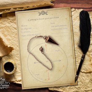 Pendulum Template Printable Pages. Witchcraft. Book Of Shadows. Grimoire.  Instant Digital Download