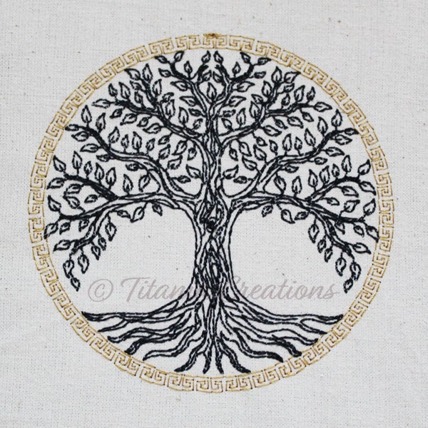 Tree Of Life Pagan Machine Embroidery Design For 4x4 5x5 Hoop Sizes. Instant Download by Titania creations