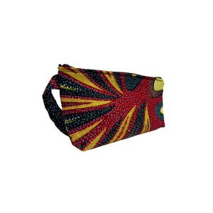 Zippered pencil case Makeup bag Cosmetics bag Toiletry bag Jewelry pouch African print purse Cosmetic case Electronic case Accessories bag