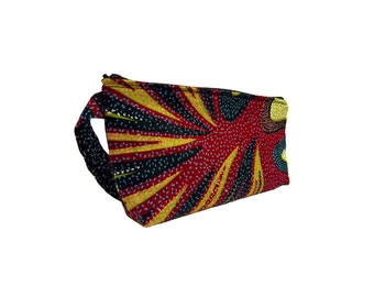 Trousse à crayons trousse de maquillage cosmétiques sac trousse de toilette sac bijoux pochette sac à main imprimé africain cosmétique étui électronique étui accessoires sac