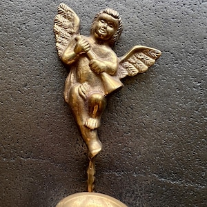 brass cherub candlestick mcm