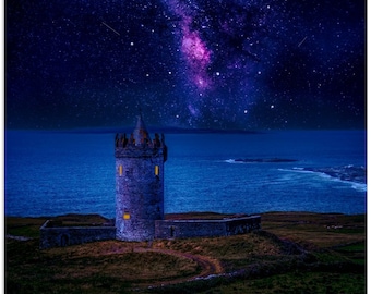 Print - Starry Night Over Doonagore Castle, County Clare
