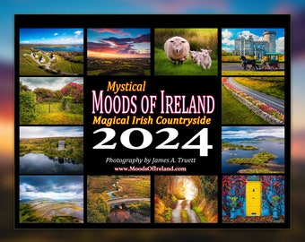 2024 Magical Irish Countryside Wall Calendar, Ireland Photography Large 11 x 17 Spiral Bound