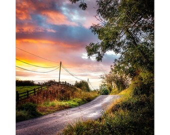 Print - The Road Home, Liscormick, County Clare