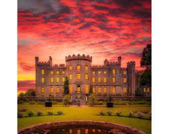 Ireland Art Print, Sunset Over Markree Castle, County Sligo, Irish Photography Gift Home Decor Office Wall Art