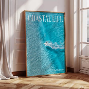Coastal Life Surf Poster, Surfer Decor, Surfing Print, Coastal Home Decor, Beach House Decor, Surf Wall Art, Digital Download