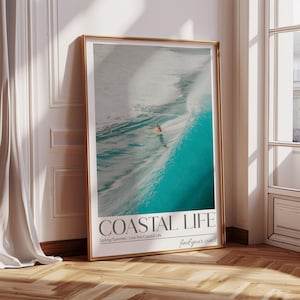 Coastal Life, Surfing Poster, Find Your Coast Print, Surf Print, Surfing Decor, Surfer Print, Surf Art, Surfing Wall Art, Digital Download