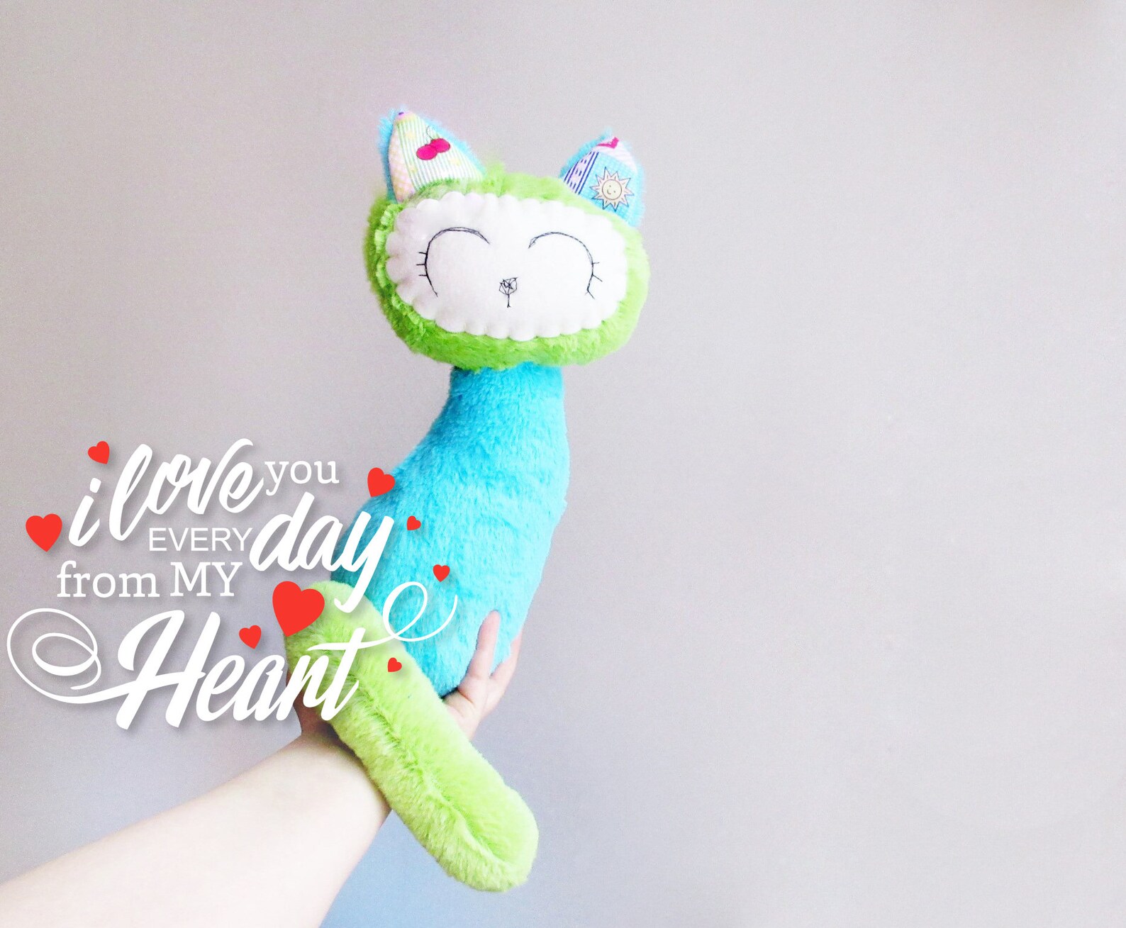 Fleece Cat Toy Sewing Project Felt Face Kitten Pattern Plush Etsy