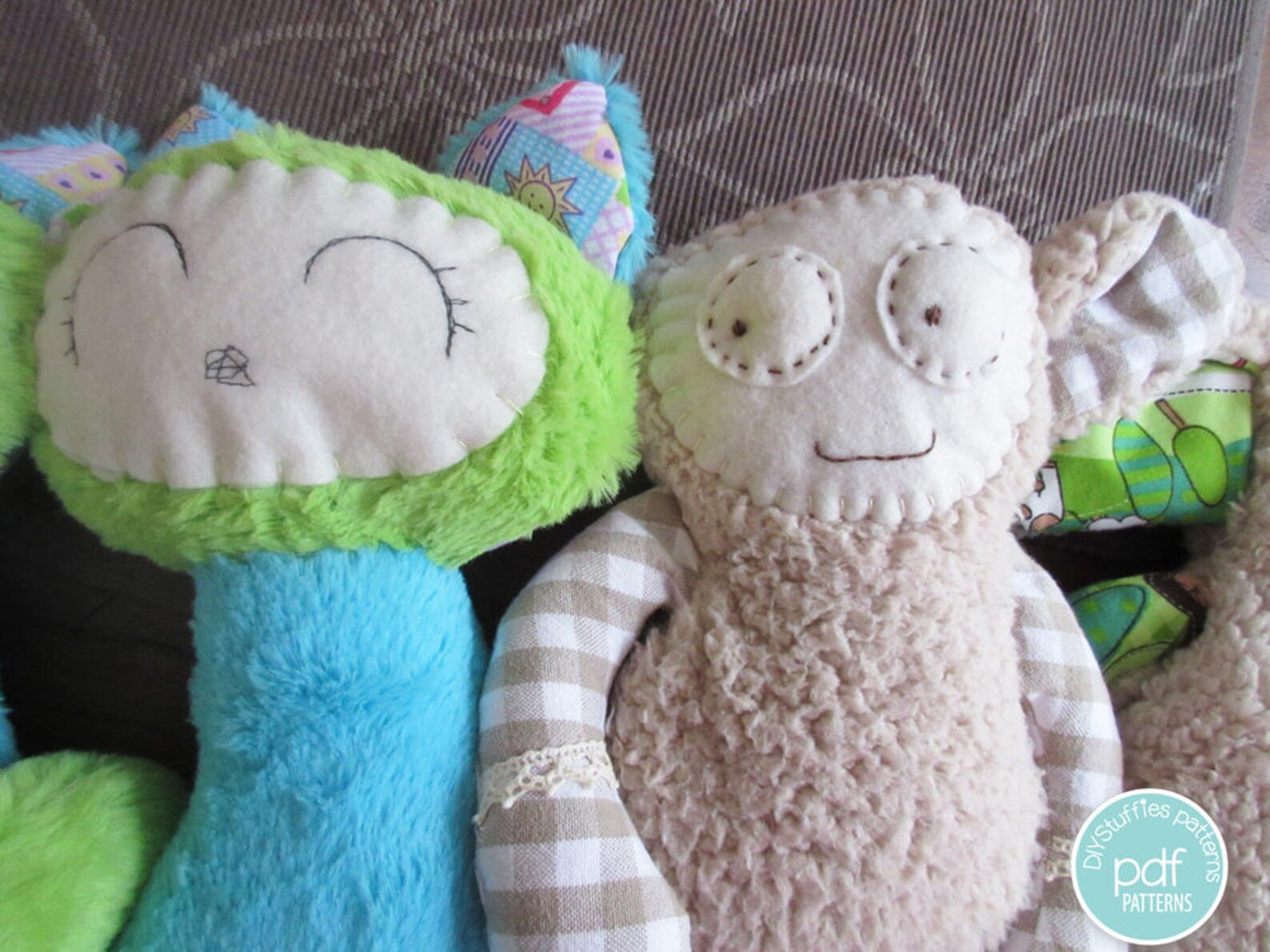 Fleece Cat Toy Sewing Project Felt Face Kitten Pattern Plush Etsy