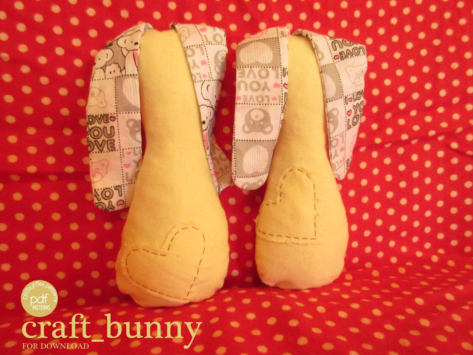 Bunny Rabbit Soft Toy Gift Sewing Pattern With Instructions Etsy