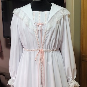Victorian Nightgown Combination Robe and floor length nightgown  - Handmade to order
