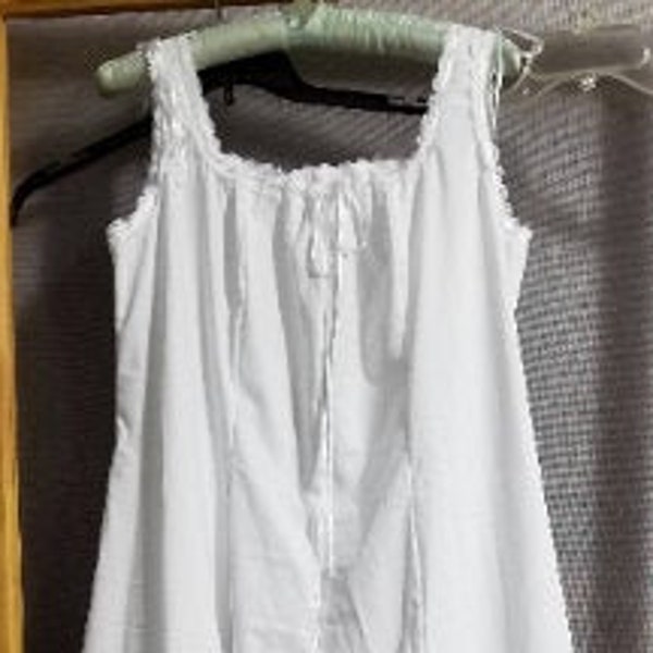 Cotton Nightgown Handmade Victorian/Vintage Style Floor Length Made to order -- Offering soft pale pastels now, as well.