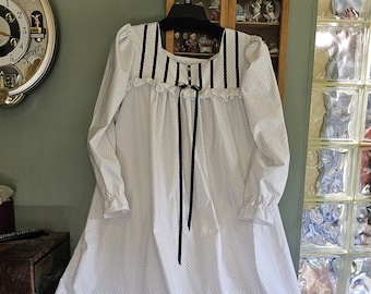 Victorian/Vintage Style Nightgown, floor length. Made to order in the USA.