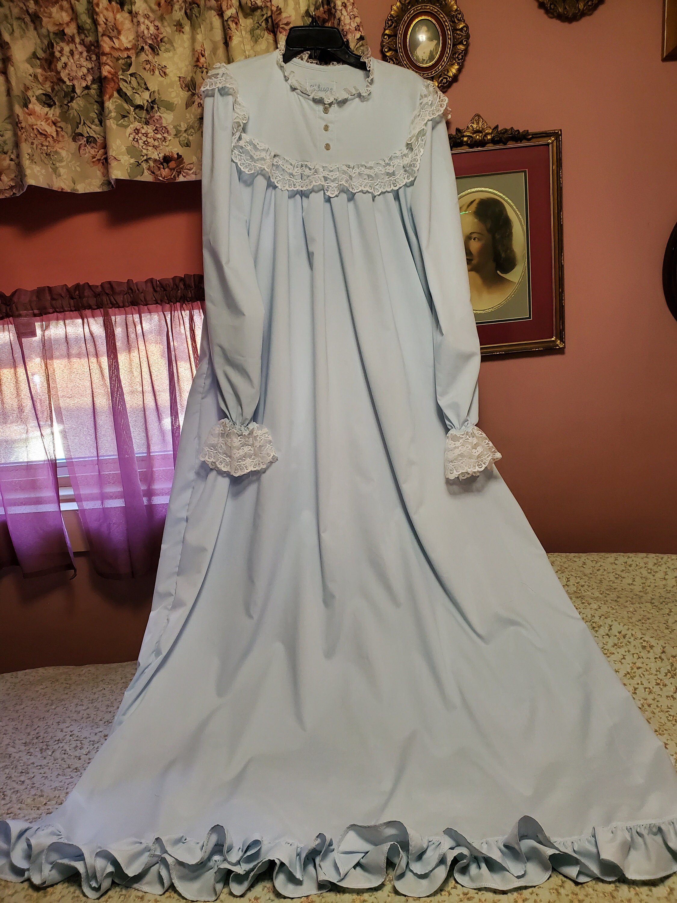 Victorian Nightgown Batiste floor length nightgown Handmade Etsy