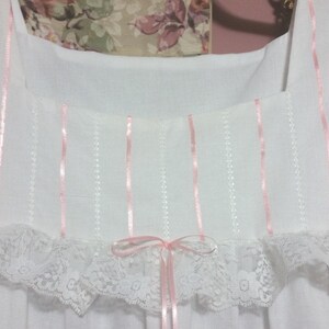 Victorian Nightgown White Cotton floor length nightgown - Handmade to order image 3