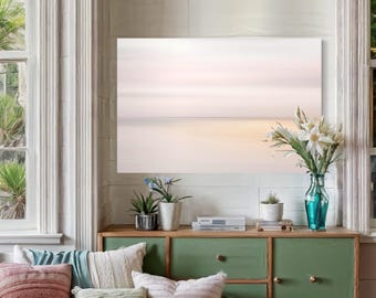 Creation Series: Fifth Day Abstract Photography Print, Pastel Lavender, Ocean, Beach House Wall Décor, Tranquil Calming Wall Art, Christian