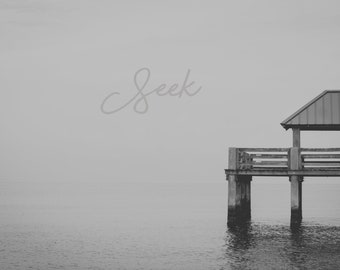 Ocean Pier,Summer Dock,Ocean View,Moody Photography,Outdoors,Nature,Dock photography,Tranquil photography,Foggy Pier Photo,
