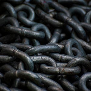 My Chains Are Gone: Industrial Wall Decor, Chain link, Metal Chains, Man Cave Wall Art, Iron Chains Photo Art, Urban Style