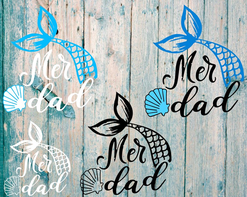 Download Mer Dad Mermaid SVG Cutting Files Clip Art cricut cuttable ...