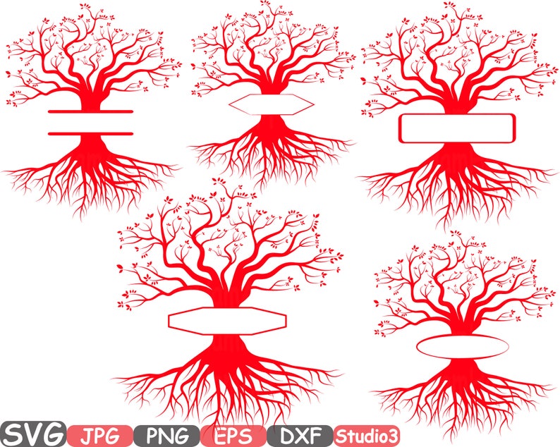 Download Split Family tree SVG Word Art Cutting Files Family Tree Deep | Etsy