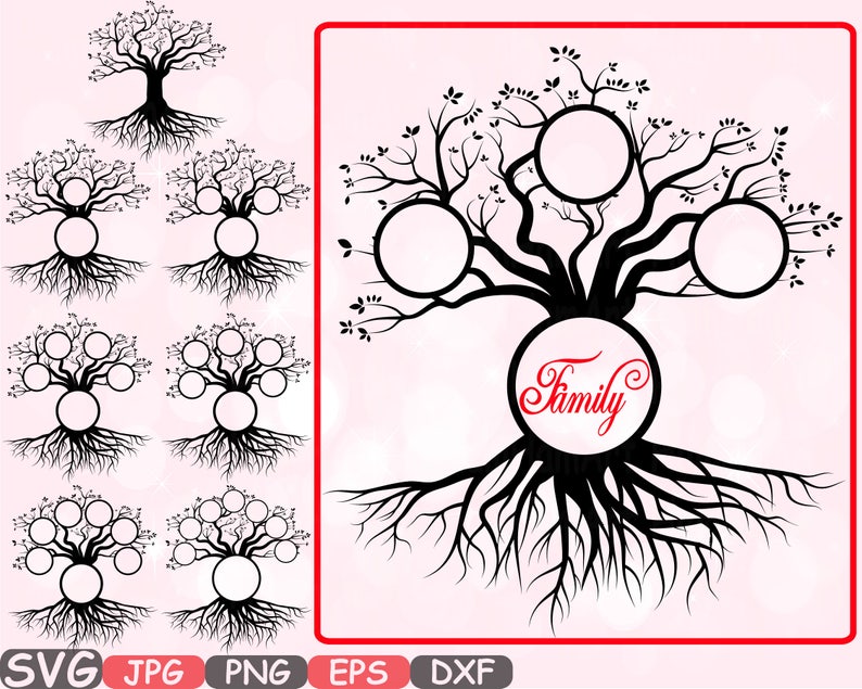 Download Family tree SVG Word Art Cutting Files Family Tree Deep Roots | Etsy