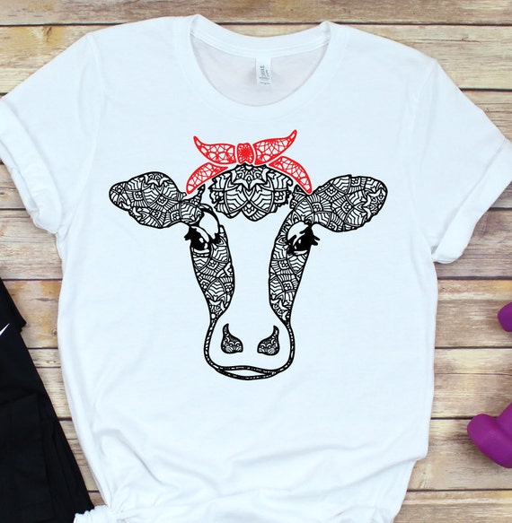 Download Cow Mandala Svg Zentangle Cow Svg Intricate Svg File Etsy
