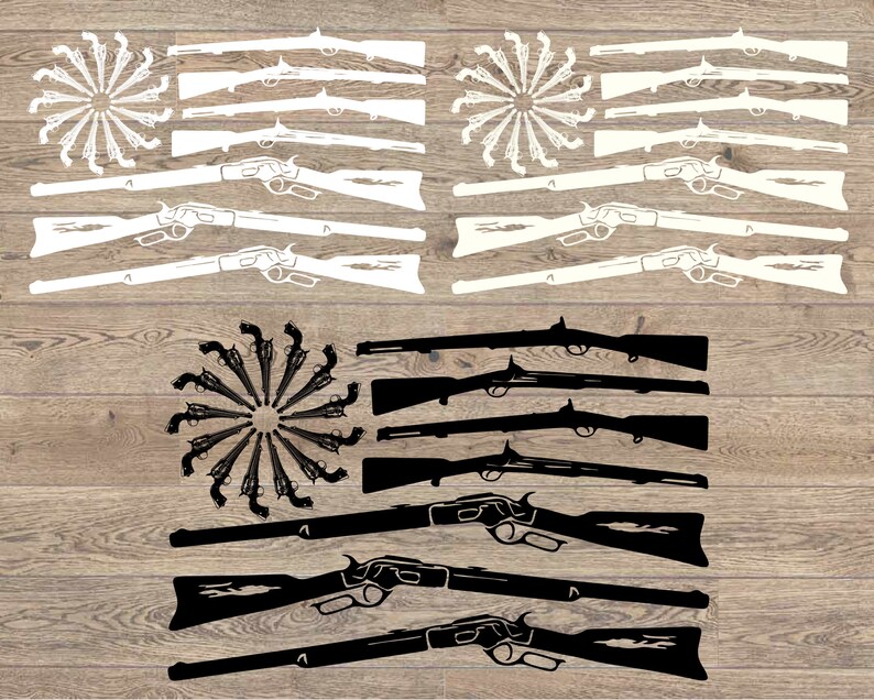 Download Gun Flag SVG Rifle Pistol Memorial Life Dad 2nd America USA | Etsy