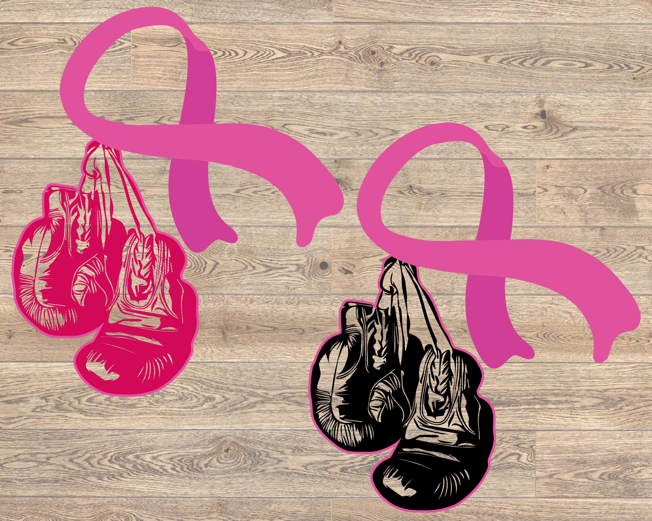 Winner Boxing Gloves Hanging On Breast Cancer Awareness SVG Etsy