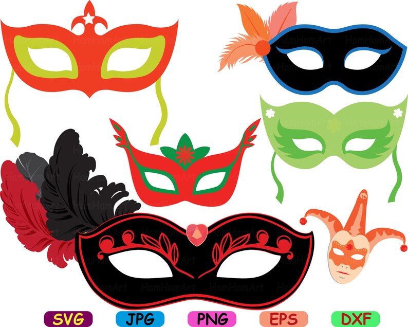 Download Props Mask Mardi Gras Masquerade Party Monogram Cutting ...